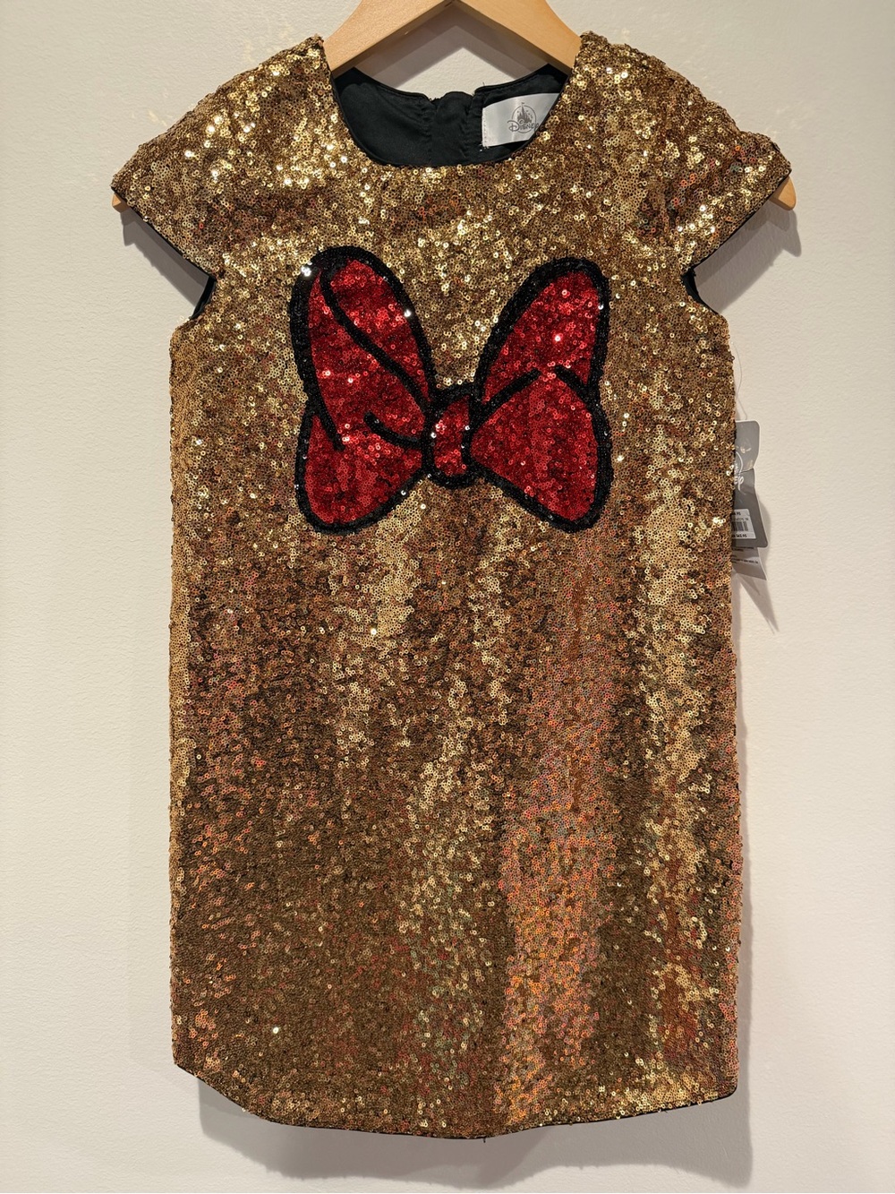 NWT Disney Minnie Mouse Gold Sequin Dress